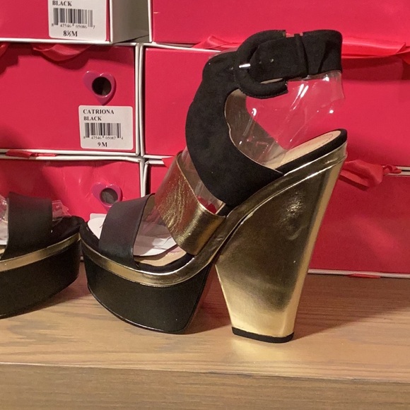 Paris Hilton Catriona Wedge Platform Sandle Shoes - Picture 13 of 14